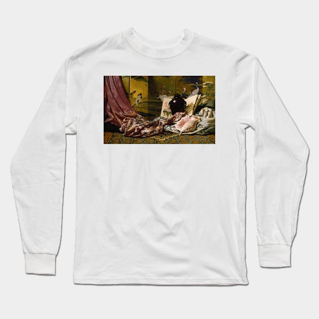 Japanese Still Life by Elihu Vedder Long Sleeve T-Shirt by Classic Art Stall